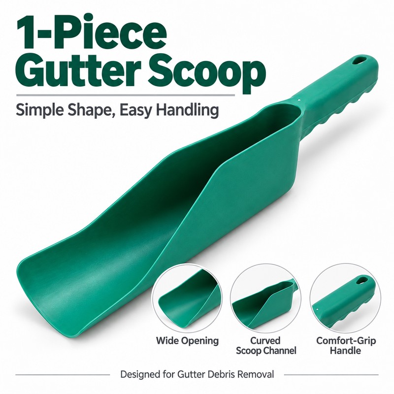 Gutter Cleaning Scoop for Debris Removal – Flex-Fit Garden Tool
