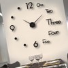 Wall Clock Frameless Decorative Silent Wall Art Clock for Living