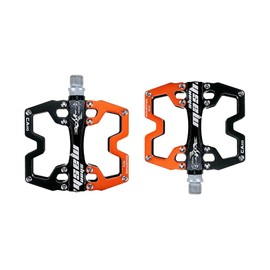 Bike MTB Pedals Parallel Bicycle Road Pedal 9/16 Inch Ultra-Light Flat Aluminum Alloy Sealed Bearing with Anti-Skid 1 Pair