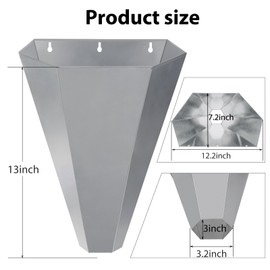 TAGEPUJIE Chicken Cone, Galvanized Steel Poultry Restraining Cone with Safety Gloves, for Chickens, Broilers, Roasters, and Turkeys Up to 15 Pounds, Flat-Back Design, Easy to Clean (1, Silver)