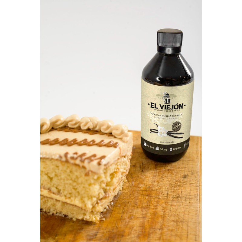 Mexican Vanilla Extract- El Viejon (250 ml/8.3 Fl Oz) Dark
