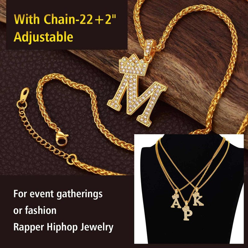 H Necklace with Initials Women Letter Pendant Necklace Gold Plated