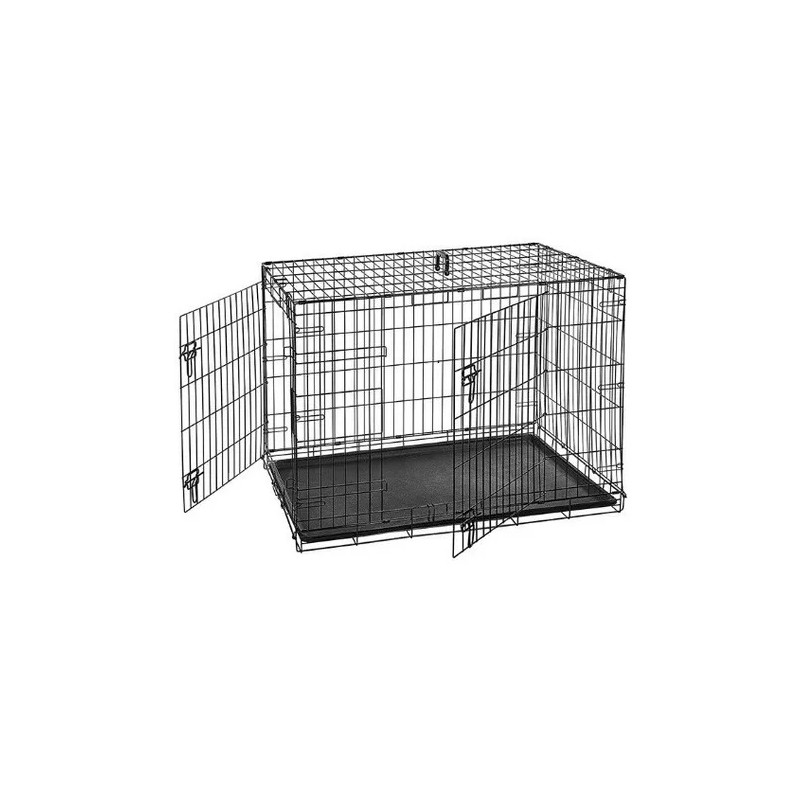 Doggy Jaula Transportadora Metalica Pegable Para Perro 77x47x57 Cm