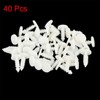 40pcs 6mm Hole Dia Plastic Bolt Rivets Fastener Mudguard Bumper