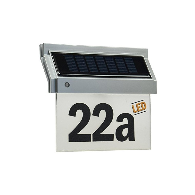 Solar house number lamp
