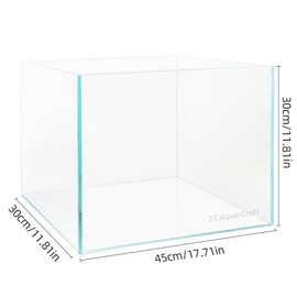 Ultra Clear Glass Fish Tank 10 Gallon, 6mm Thickened Rimless Aquarium Tank Low Iron, Standard Aquarium 17.7in x 11.8in x 11.8in