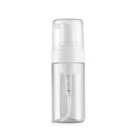 2Pcs Clear Plastic Foamer Pump Foaming Dispenser Empty Refillable Storage Container Jar for Filling Cosmetic Facial Cleanser Liquid Hand Bath Kitchen Use Size 100ml