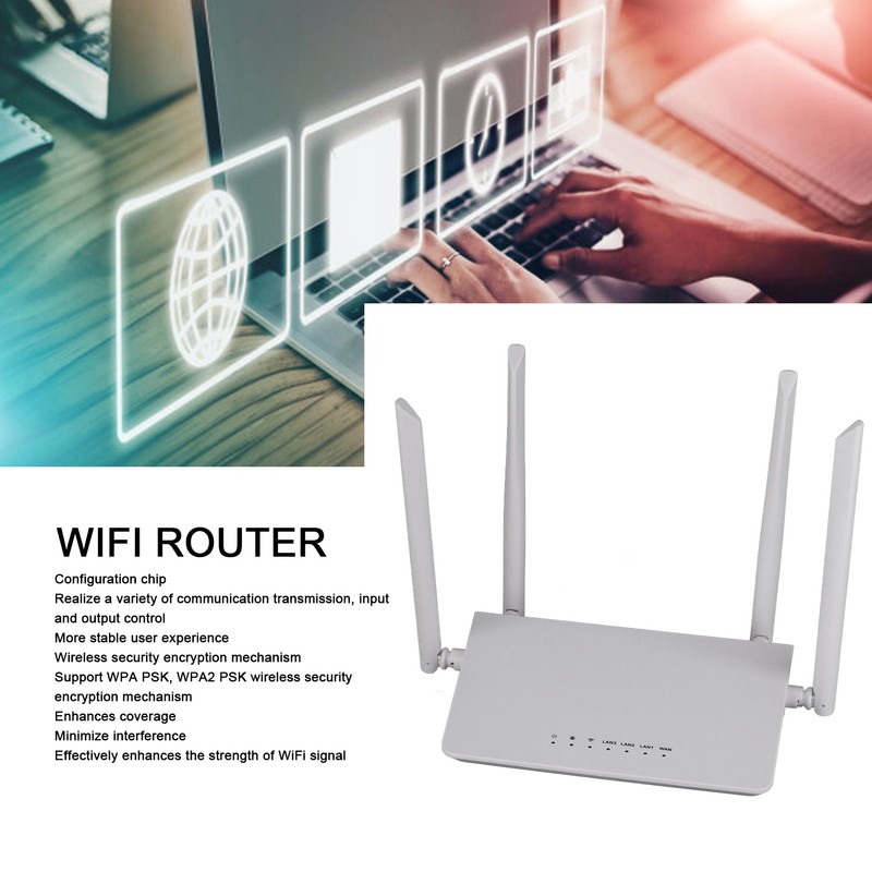 Wireless WiFi Router 4 Antenna Smart 300M High Speed Wall