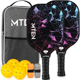 Pickleball Paddles Set of 2 or Single Paddle – USAPA Approved Fiberglass Surface Pickleball Rackets Set for Men & Women
