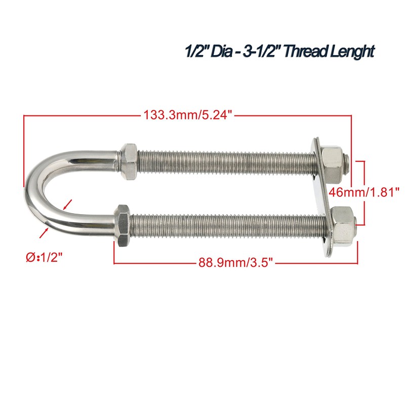Amarine-made Stainless Steel Marine Boat Stern Bow Eye Tie Down