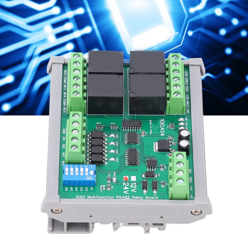 RS485 Relay Module 4 Channel RTU PCB Board with Housing