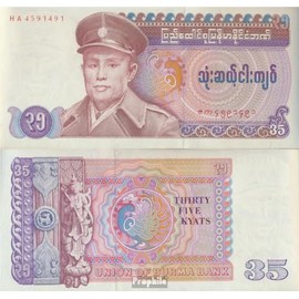 Banknote Birma Pick-number: 63 uncirculated 1986 35 Kyats (money for collectors - no means of payment)