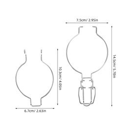 Luxshiny 10 Pieces Stainless Steel Wire Hangers for Mason Jars Can Stoppers Replacement Mason Jars Wire Handles Clamp Glass Accessories Buckle Hook Silver