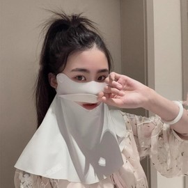 Cool Golf Mask Face Cover A61 - Summer Fairy Wind Half-Umbrella Sun Shield Free Size/Dark Gray 40ea