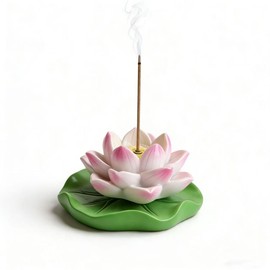 Incense Holder, Stylish, Lotus Shape, Incense Holder, Cute, Stylish, Mini, Resin, Incense Burner, for Buddhist Altar, Incense Burner, Tea Ceremony, Incense, Yoga, Relax, Healing, Meditation, Buddhist