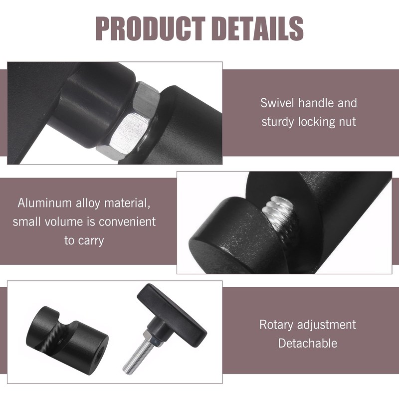 Car Engine Hood Support Rod Replacements, Heavy-Duty Aluminum T-Handle Locking