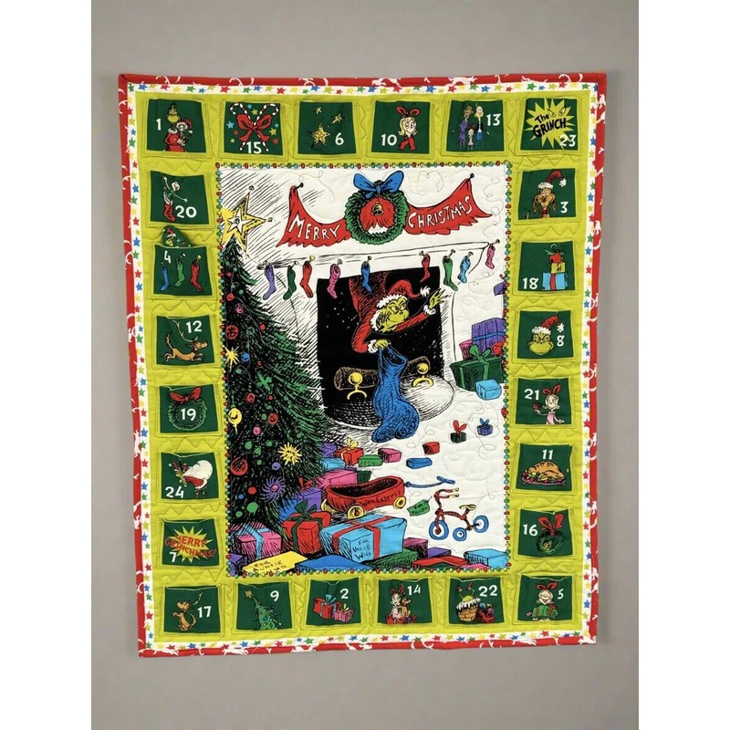 Robert Kaufman Grinch Stole Christmas Advent Calendar Fabric Panel (Kaufman)