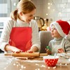 2Pcs Cartoon Santa Elk Kitchen Aprons - Christmas Party Cooking