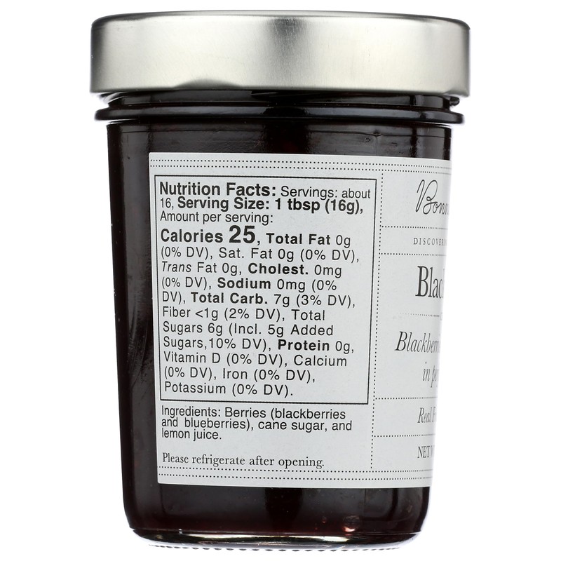 Bonnie's Jams, Black & Blue Jam, 8.75 Ounce