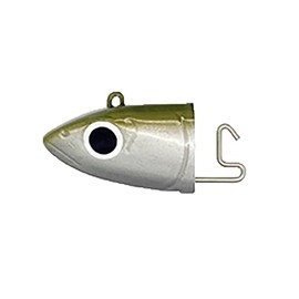 Fiiish Black Minnow 2 Fishing Jig Heads - Kaki/Silver, 10 g