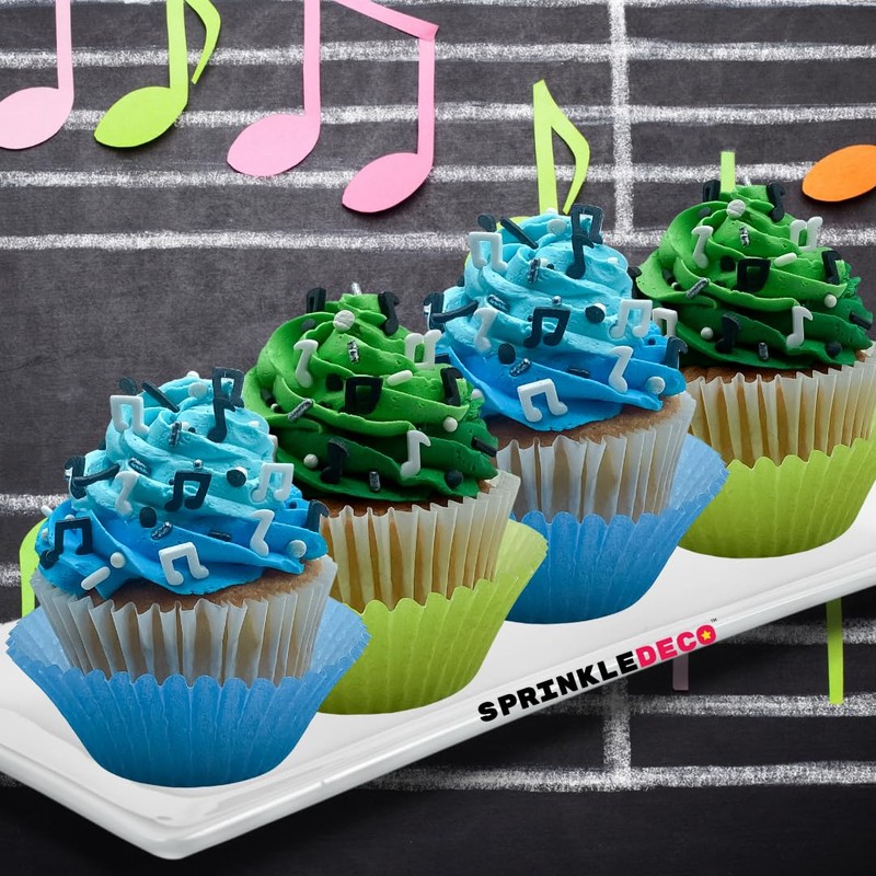 Music Notes Jazz Cookie Cupcake Cakes Semi-Sweet Edible Confetti Decorations