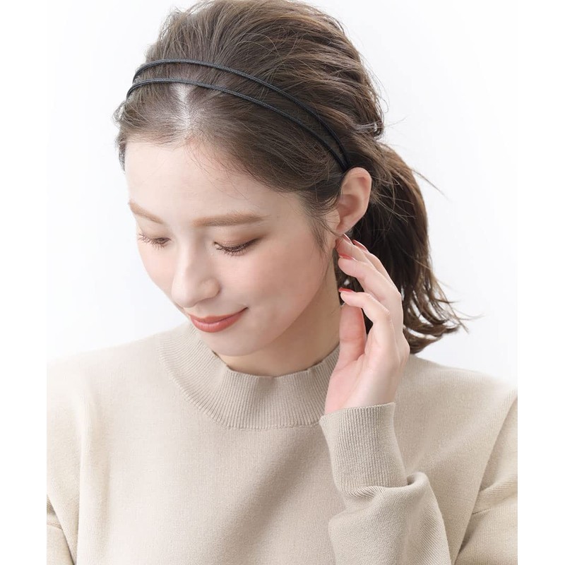 VINGTAINE HK-263-BK- 2 Simple Headband Hair Accessories, Slim, Simple, Office
