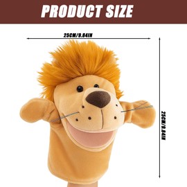 Kids Lion Hand Puppet 25cm Ideal for Storytelling, Teaching, Preschool Education and Birthday Gift