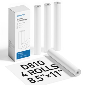 POLONO D810 Thermal Printer Paper 8.5 x 11 Inch, Advanced Thermal Printing, US Letter Size Thermal Paper Compatible with D810, Size 8.5" x 11", 4 Pack, 7m