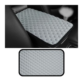 HZEL Car Center Console Cushion Cover, Vehicle Armrest Seat Box Protector Pad, Comfortable Automotive Interior Arm Rest Decoration Accessories, Universal for SUV Sedan Truck (Gray)