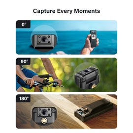 BOBLOV A22 128GB Body Camera, 2200mAh Battery Bodycam with Night Vision, 11 Hours Recording for Outdoors Sports, Proof, with 1/4" Screw Hole for Helmet Installation