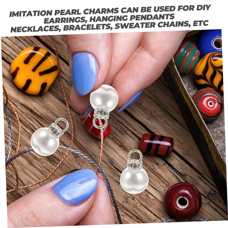 STOBOK 100pcs Imitation Charms for Jewelry Making Decorative Pendants for