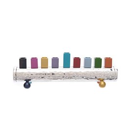 Yair Emanuel Menorah - Tira redonda (metal), multicolor