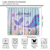 Mermaid Tail Curtains Girls Kids Fish Rainbow Pink Blue Purple
