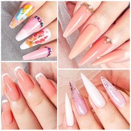 MEET ACROSS Poly Nail Gel 10Pcs Nail Extension Gel Set and Nail Extension Starter Kit for Beginners Nail Art DIY Home Gifts for Women (SET-5, 10pcs)