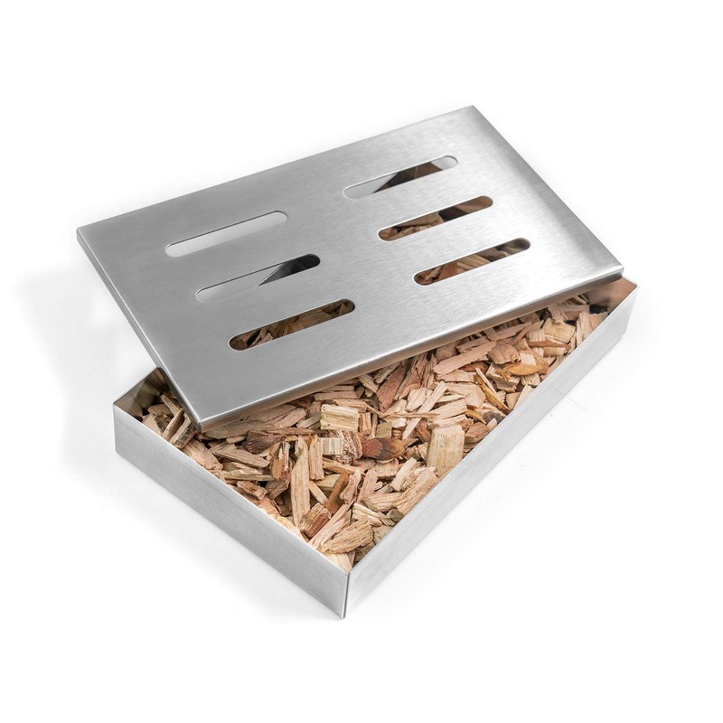 PRECORN Smoker Box Made of Stainless Steel for Gas Barbecue