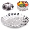 PYAMCMSY Telescopic Stainless Steel Vegetable Steamer Basket, Folding Steamer Insert