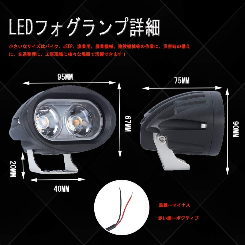 GREENBEAN LED Fog Lamp, Work Light, 40 W, 7d, Narrow