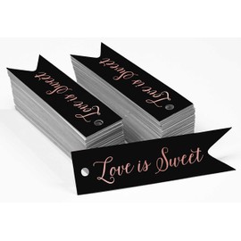 Inkdotpot Rose Gold Foil Paper Hang Tags Love Is Sweet Wedding Favor Tags 50 Pieces