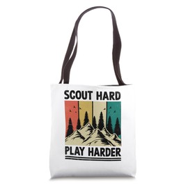 Scout Hard Play Harder Camping Scouting Scouts Tote Bag