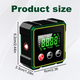 ZITUZY Digital Level Box with USB Charging, Digital Angle Finder, Magnetic Digital Angle Finder with Electronic Laser, Digital Level Spirit Level, for Woodworking, Construction, Metal Engineering