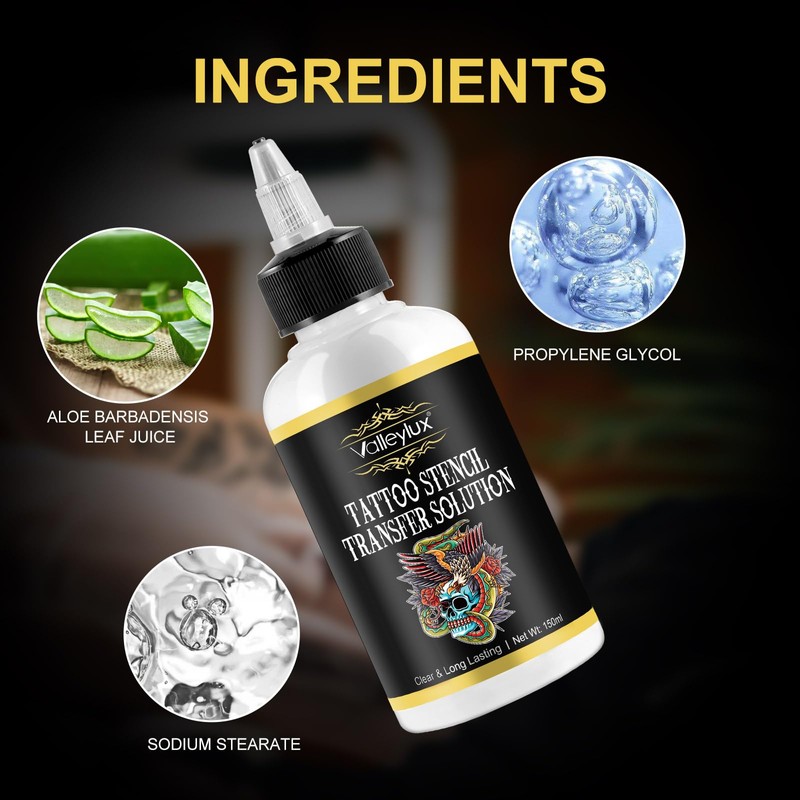 Tattoo Stencil Transfer Gel 150ml, Safe and Long-Lasting Professional Tattoo