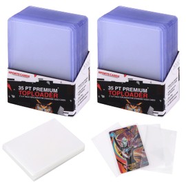 Pack of 50 Toploader, Card Cases Double Protection, Transparent Card Protective Case for All Standard Playing and Trading Cards such as Pokémon, YuGiOh, MTG et