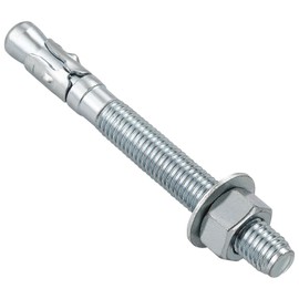 Wensilon 1/2x4-1/2" 50Pcs Inch Standard Fasteners for Heavy-Duty Zinc Wedge Anchors for Cement and Concrete
