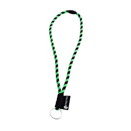 Mia Mai Tubular Lanyard (45 cm) Lanyard with Safety Clasp, Key Ring Keyring, Green / Black