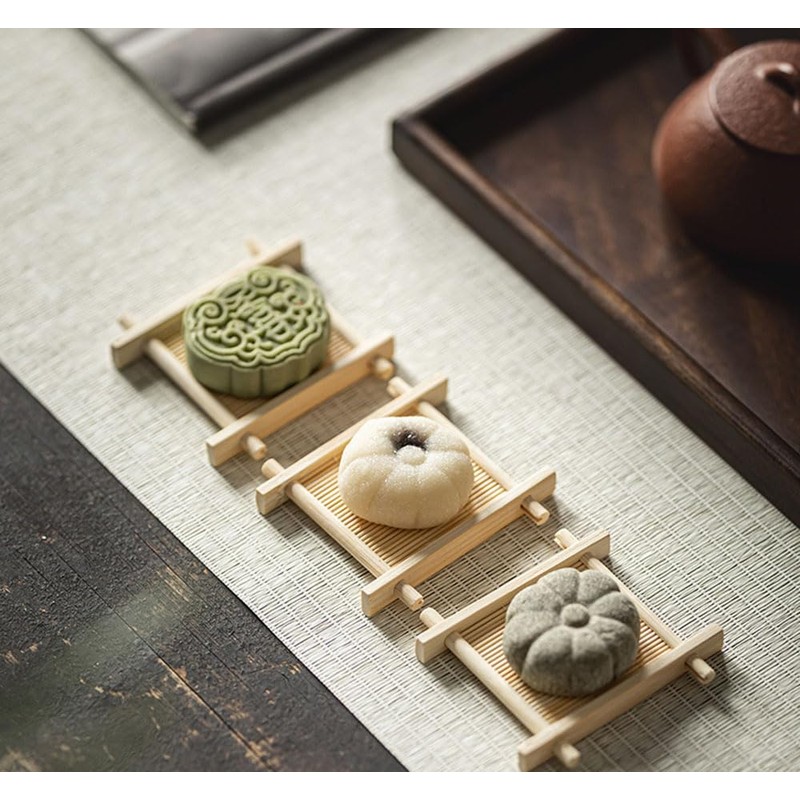 Natiform Bamboo Coasters Set of 4 Stylish Lightweight Tea Holder