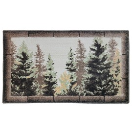 Goods of the Woods Vista II, Rectangular Hearth Rug, Lodge Collection, 30" x 50", (Wilderness)