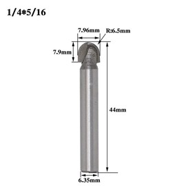 Shank Router Bit Round Nose Cove Core Box Milling Cutter Woodworking 1/4 Inch or 1/2 Inch 23 Sizes