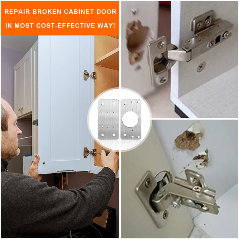 Pack of 8 Hinge Repair Kit, 9 x 5 cm