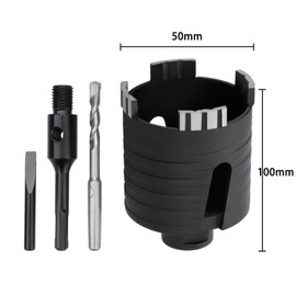 hsawbit φ50mm Dry Diamond Core Drill Bit, Hole Cutter with 110mm SDS Plus Shank for Concrete, Masonry, Cement, Brick, Wall, Stone