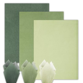 90 Sheet Sage Green Tissue Paper, Gradient Sage Recyclable Green Wrapping Paper 14 x 20 Inch Green Art Craft Tissue Paper for Gift Bags Baby Shower Wedding Birthday Party Mother's Day